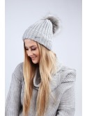 Hellgraue Wintermütze C1 - Online-Shop - Boutique